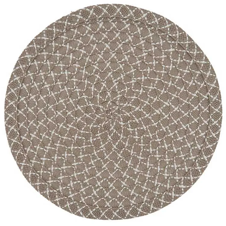 Kirklands Home Natural Paper Woven Placemats, Set of 4 Brown New