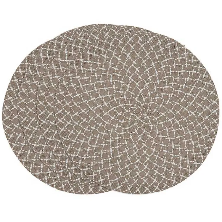 Kirklands Home Natural Paper Woven Placemats, Set of 4 Brown New