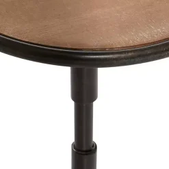 Kirklands Home Natural Pine and Gray Metal Accent Table, 21 in. Hot