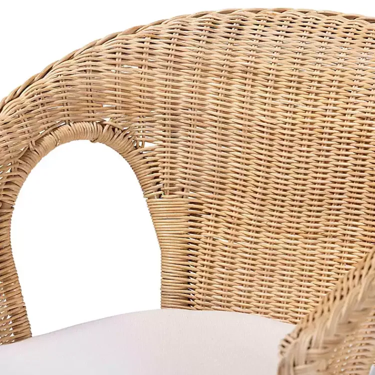 Kirklands Home Natural Rat Abbey Dining Chair Tan New