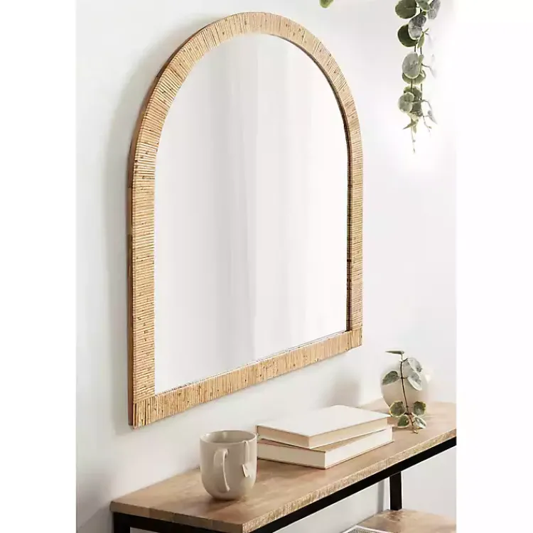 Kirklands Home Natural Rattan Arch Wall Mirror Online