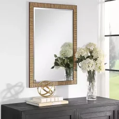 Kirklands Home Natural Rattan Beveled Wall Mirror Online