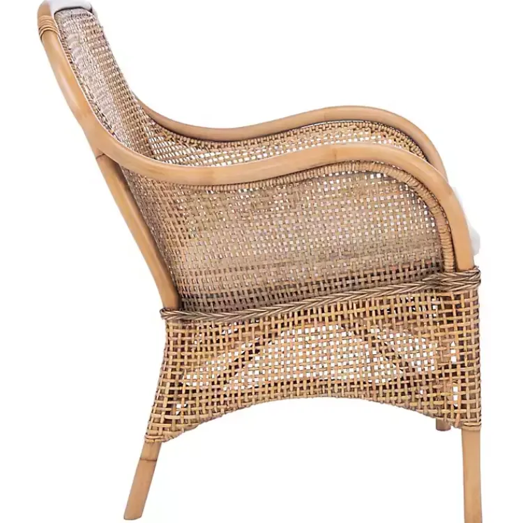 Kirklands Home Natural Rattan Charlie Accent Chair White Best