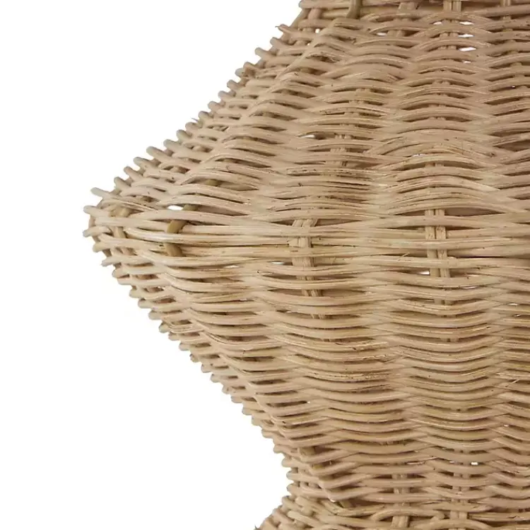Vases>Kirklands Home Natural Rattan Hourglass Vase Brown