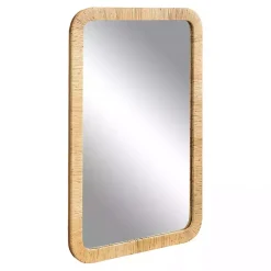 Kirklands Home Natural Rattan Rounded Rectangle Wall Mirror Best
