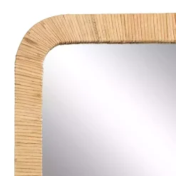 Kirklands Home Natural Rattan Rounded Rectangle Wall Mirror Best