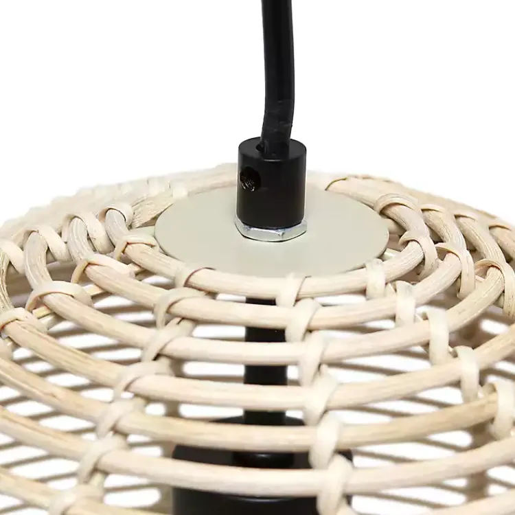 Kirklands Home Natural Rat Sphere Pendant Light Tan Sale