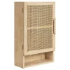 Kirklands Home Natural Rattan Wall Cabinet with Shelf Hot
