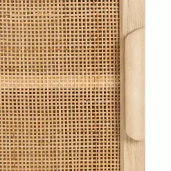 Kirklands Home Natural Rattan Wall Cabinet New