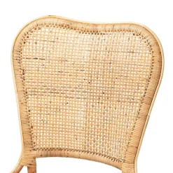Kirklands Home Natural Rat Woven Irene Dining Chair Tan Discount