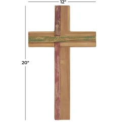 Kirklands Home Natural Reclaimed Wood Cross Wall Plaque Brown Sale