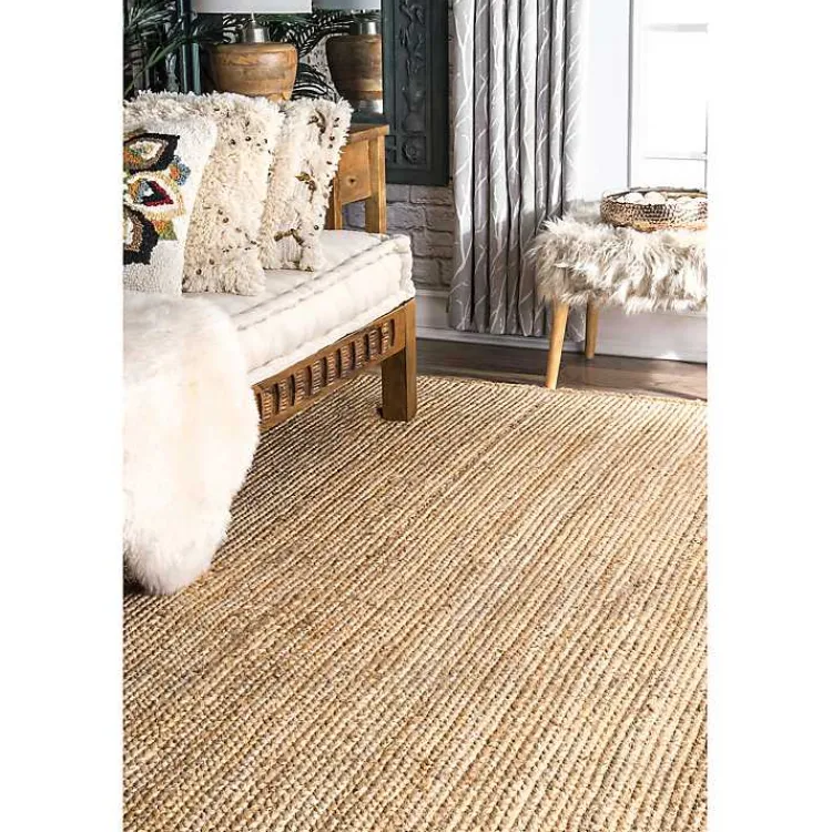 Kirklands Home Natural Reno Woven Area Rug, 4x6 Tan Discount