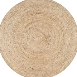 Kirklands Home Natural Reno Woven Round Area Rug, 4 ft. Tan Clearance