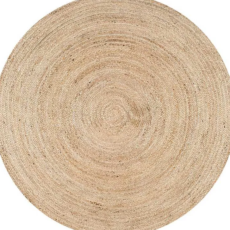 Kirklands Home Natural Reno Woven Round Area Rug, 4 ft. Tan Clearance