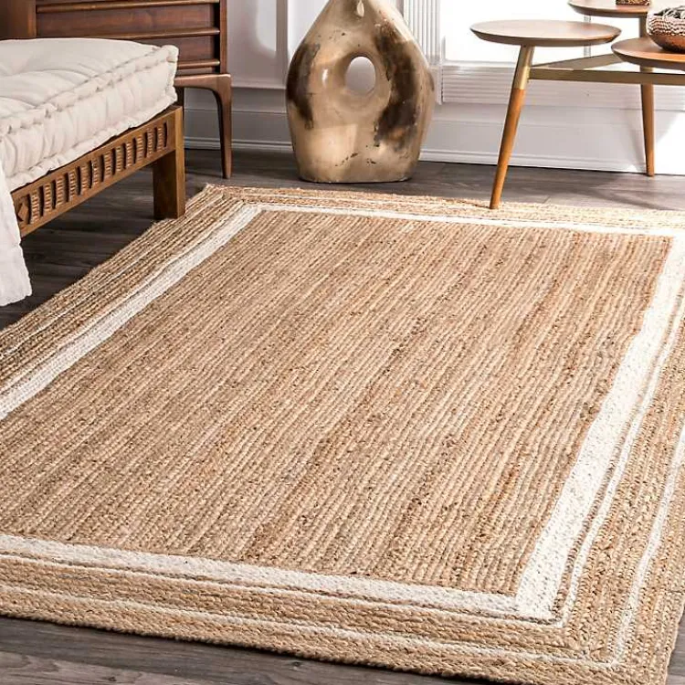 Kirklands Home Natural Renwick Braided Border Area Rug, 5x8 Best