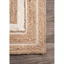 Kirklands Home Natural Renwick Braided Border Area Rug, 5x8 Best
