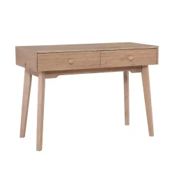 Kirklands Home Natural Ripples 2-Drawer Wood Desk Brown