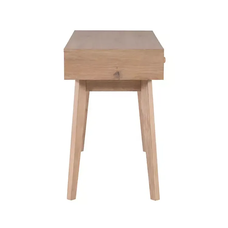 Kirklands Home Natural Ripples 2-Drawer Wood Desk Brown