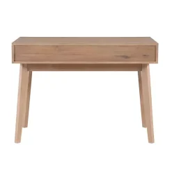 Kirklands Home Natural Ripples 2-Drawer Wood Desk Brown