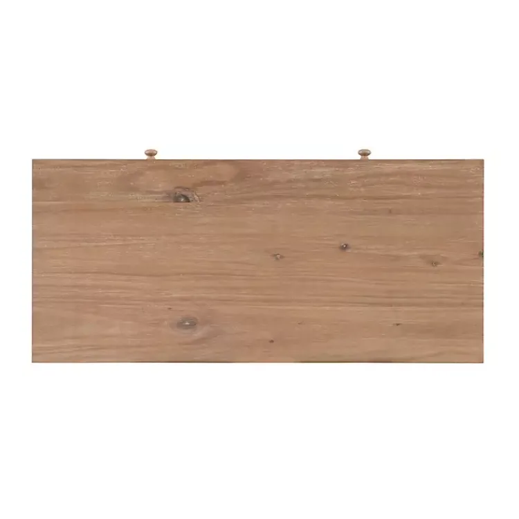 Kirklands Home Natural Ripples 2-Drawer Wood Desk Brown