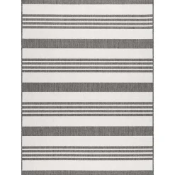 Kirklands Home Natural Robin Stripe Outdoor Area Rug, 6x9 Sale