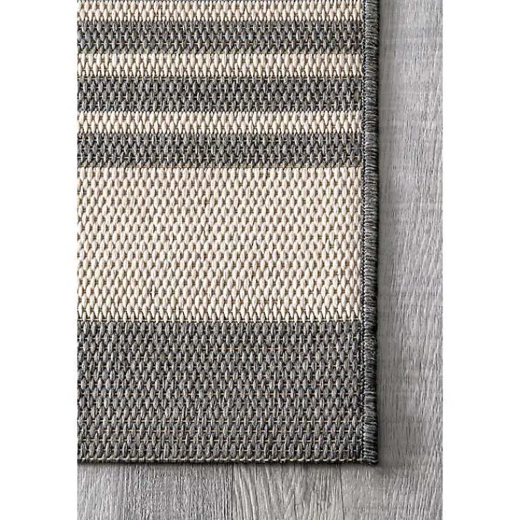 Kirklands Home Natural Robin Stripe Outdoor Area Rug, 6x9 Sale