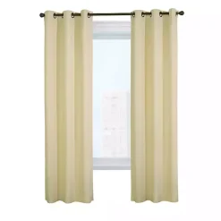 Kirklands Home Natural Room Darkening Curtain Panel Set, 54 in. Tan New