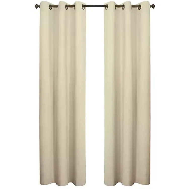 Kirklands Home Natural Room Darkening Curtain Panel Set, 95 in. Tan Hot