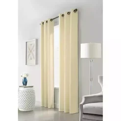 Kirklands Home Natural Room Darkening Curtain Panel Set, 95 in. Tan Hot