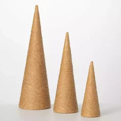 Christmas Decorations>Kirklands Home Natural Rope Tabletop Christmas Trees, Set of 3 Tan