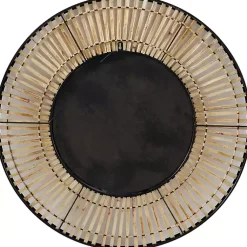 Kirklands Home Natural Round Slatted Frame Wall Mirror Online