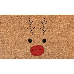 Kirklands Home Natural Rudolph Coir and Vinyl Doormat, 29 in. Tan Best
