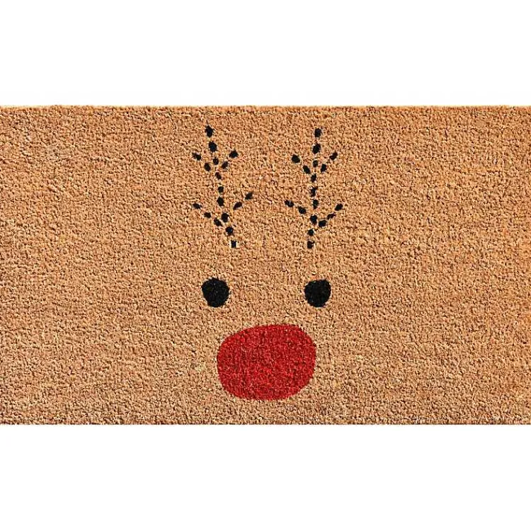 Kirklands Home Natural Rudolph Coir and Vinyl Doormat, 29 in. Tan Best