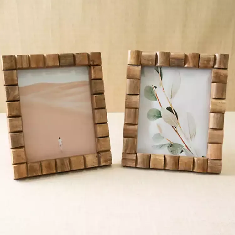 Picture Frames>Kirklands Home Natural Rustic Wood 2-pc. Picture Frame Set, 8x10 Brown