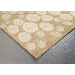 Kirklands Home Natural Sand Dollar Outdoor Mat Tan