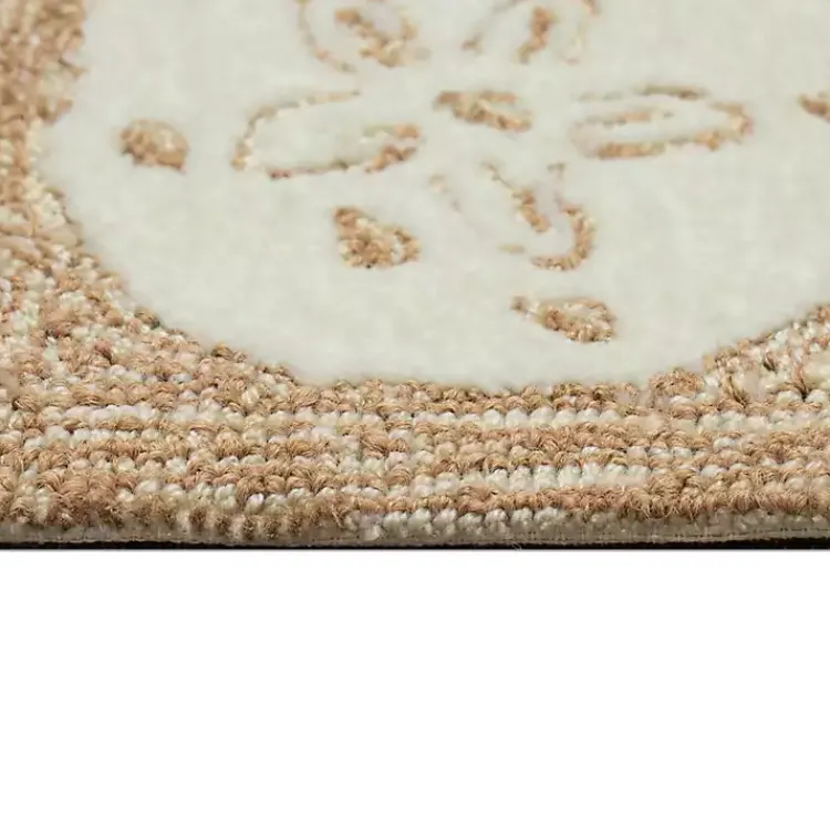 Kirklands Home Natural Sand Dollar Outdoor Accent Rug Hot