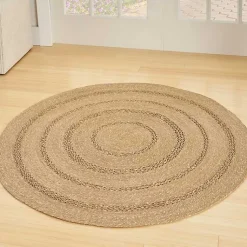 Kirklands Home Natural Seagrass Indoor/Outdoor Area Rug, 3x3 Tan New