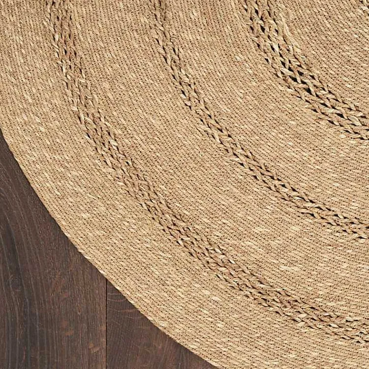 Kirklands Home Natural Seagrass Indoor/Outdoor Area Rug, 4x4 Tan Outlet
