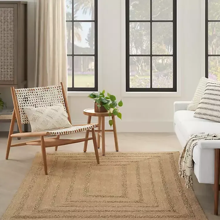 Kirklands Home Natural Seagrass Indoor/Outdoor Area Rug, 4x6 Tan Discount