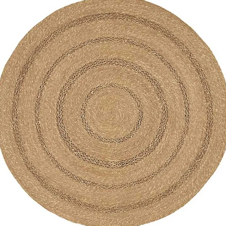 Kirklands Home Natural Seagrass Indoor/Outdoor Area Rug, 5x5 Tan New