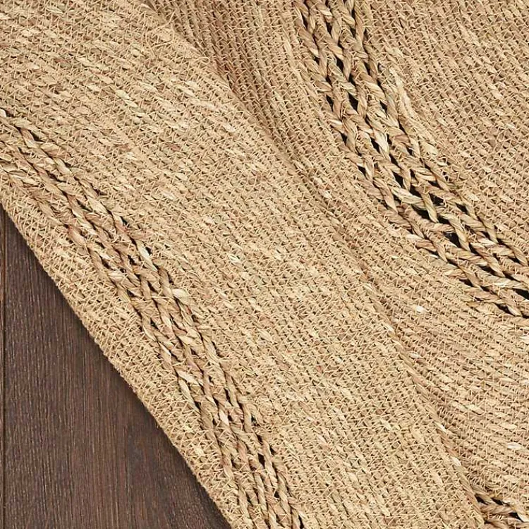 Kirklands Home Natural Seagrass Indoor/Outdoor Area Rug, 5x5 Tan New