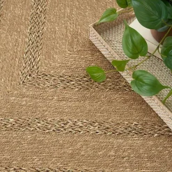 Kirklands Home Natural Seagrass Indoor/Outdoor Area Rug, 5x7 Tan Discount
