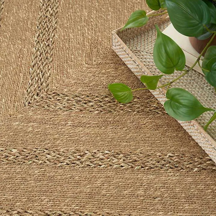Kirklands Home Natural Seagrass Indoor/Outdoor Area Rug, 5x7 Tan Discount