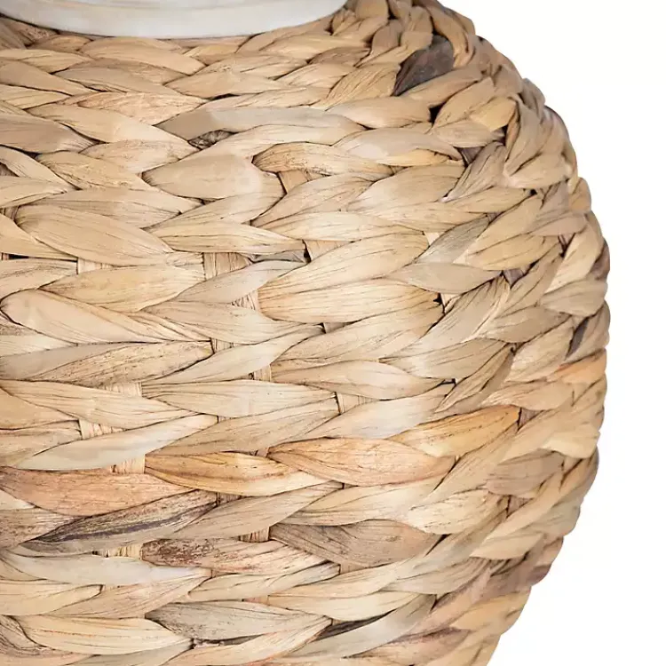 Kirklands Home Natural Seagrass Woven Table Lamp Ivory