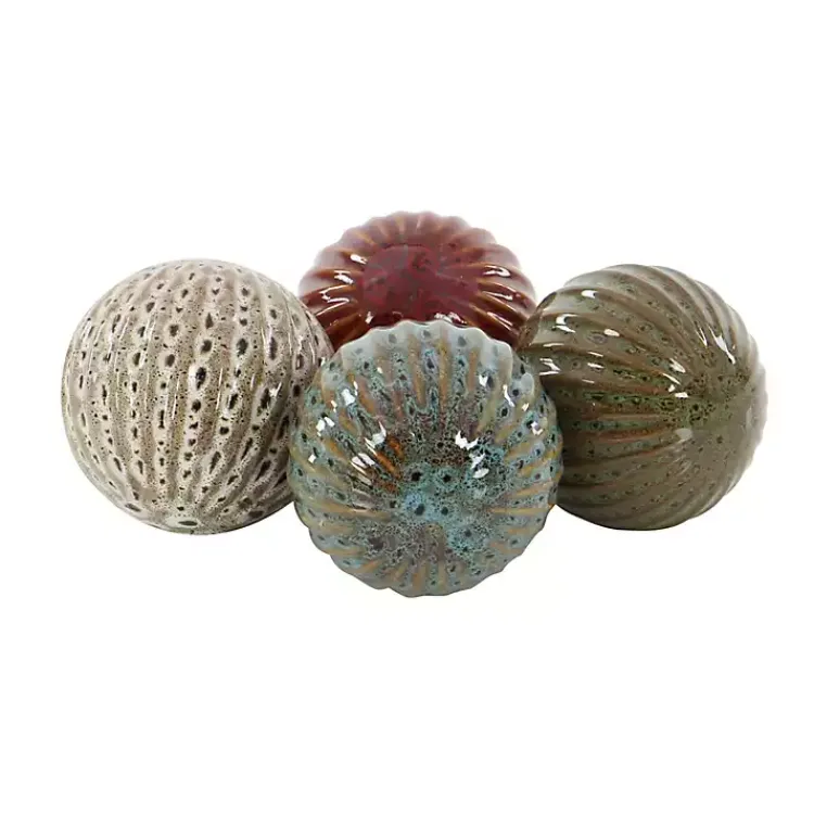 Bowl Filler>Kirklands Home Natural Shades Ceramic 4-pc. Orb Filler Set