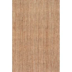 Kirklands Home Natural Solid Addy Area Rug, 5x8 Tan