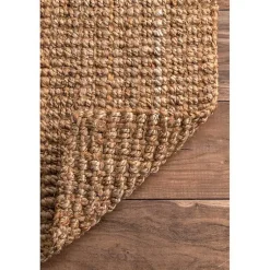 Kirklands Home Natural Solid Addy Area Rug, 5x8 Tan