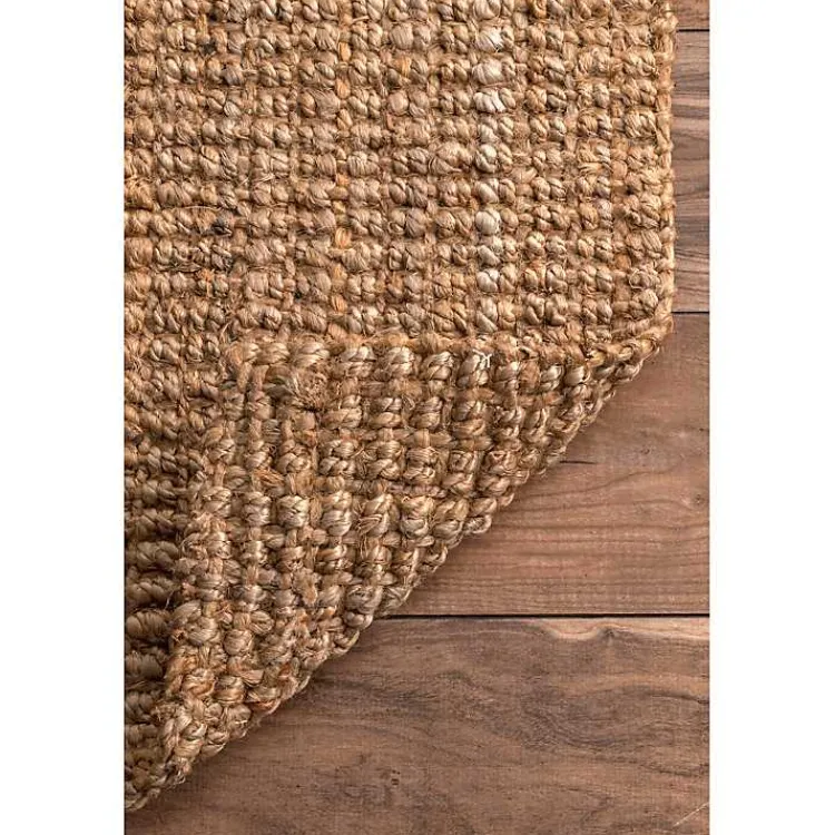 Kirklands Home Natural Solid Addy Area Rug, 5x8 Tan
