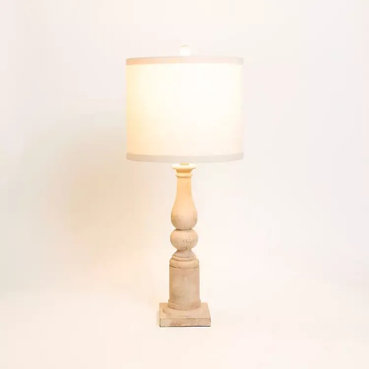 Kirklands Home Natural Spindle Charlotte Table Lamp Tan Best