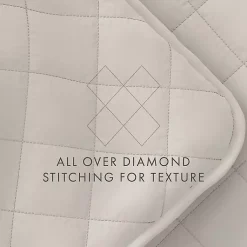 Kirklands Home Natural Stitched Diamond 3-pc. Queen Quilt Set Ivory Best